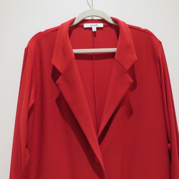 SYMPLI The Blazer in Red Stretch Jersey Lagenlook Comfort Travel Size US 12 NWT - Picture 4 of 13